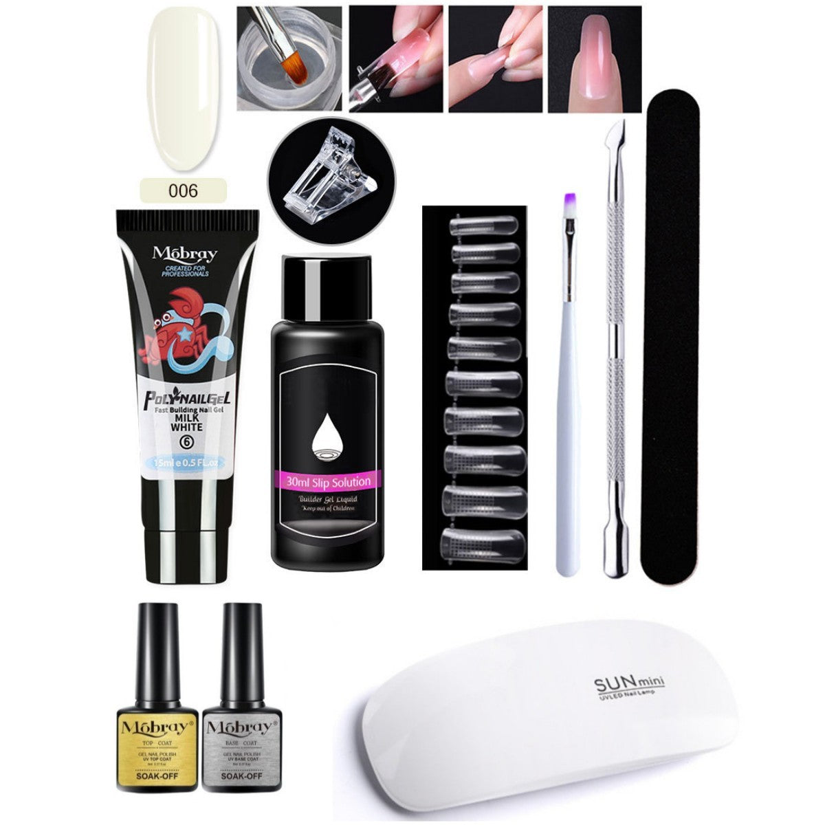 Nail Art Crystal & Extender Kit (7 pcs)