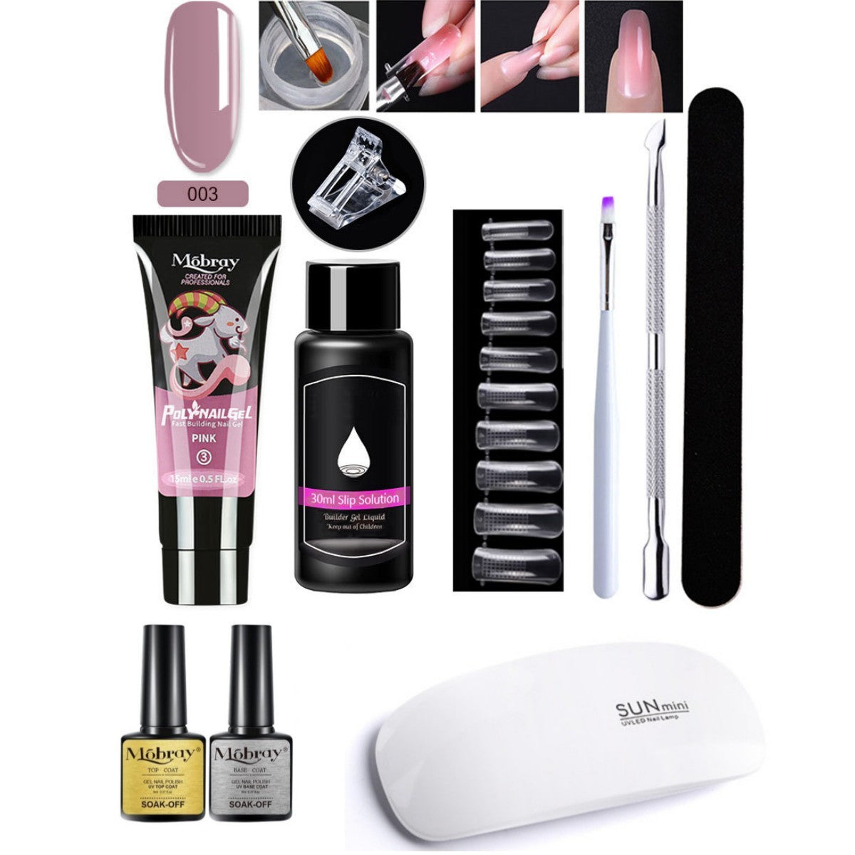 Nail Art Crystal & Extender Kit (7 pcs)