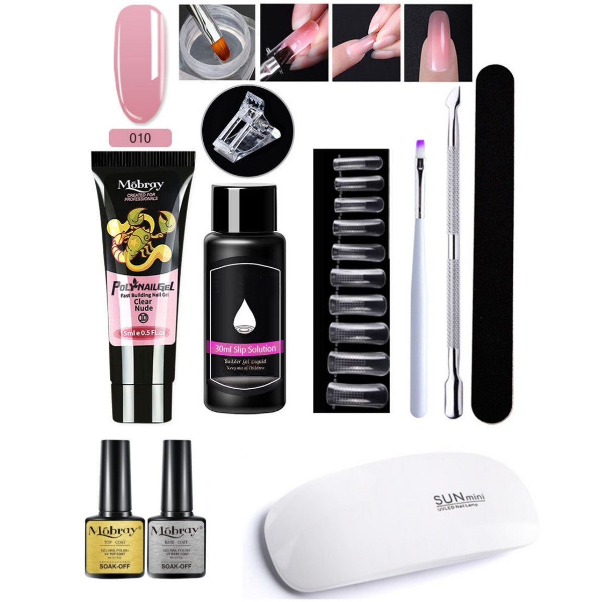 Nail Art Crystal & Extender Kit (7 pcs)