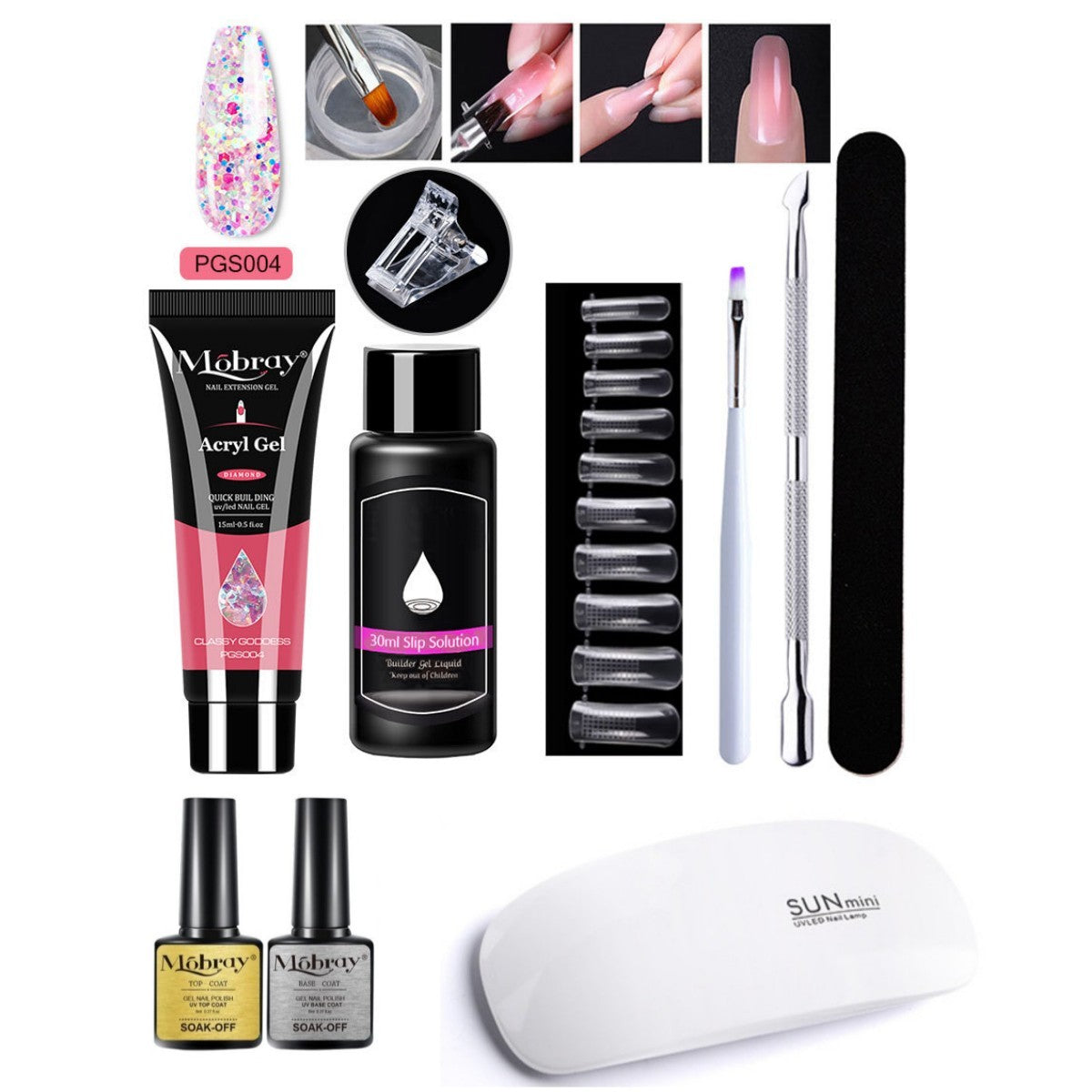 Nail Art Crystal & Extender Kit (7 pcs)