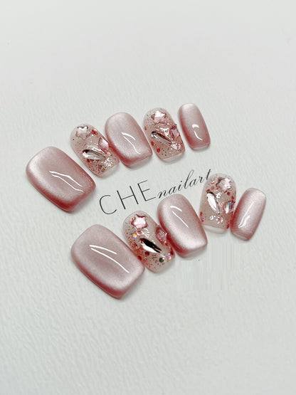 Neon Cat-Eye Press-On Nail Kit