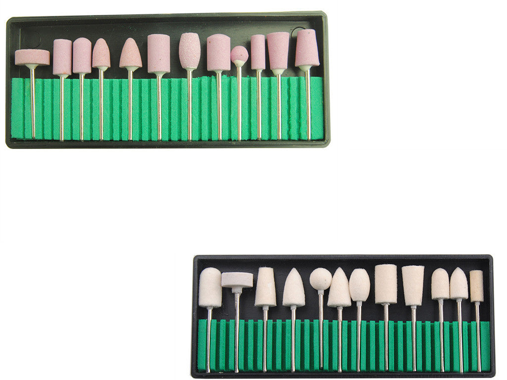 Nail Drill Bits Polishing Heads Set
