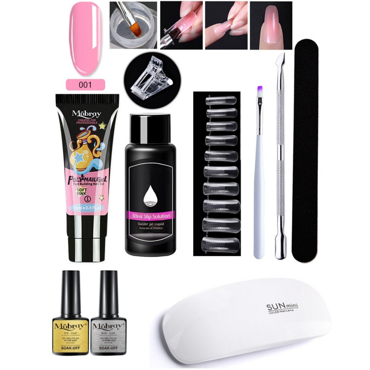 Nail Art Crystal & Extender Kit (7 pcs)