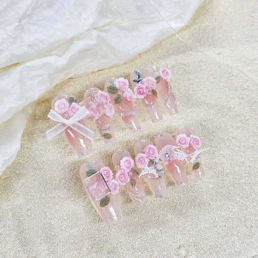 Handmade Press-On Nails Kit (Assorted Styles)