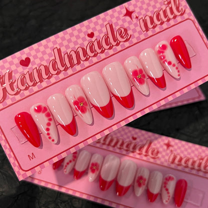 Red French Art Wear-Polish Press-On Kit