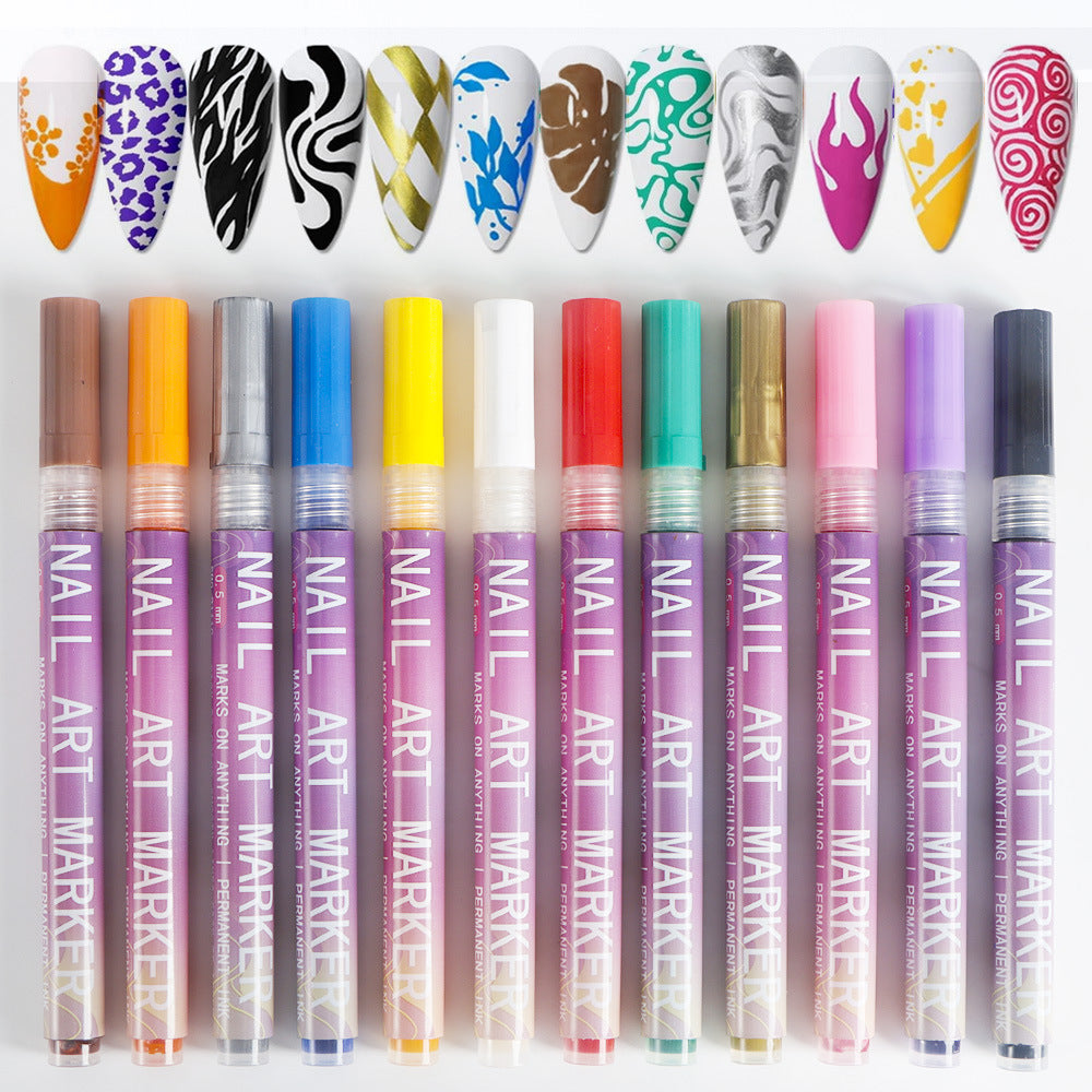 Nail Art 18 Press-On Nail Kit (Extra Styles)