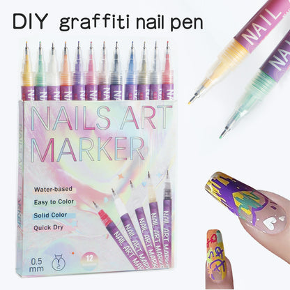Nail Art 18 Press-On Nail Kit (Extra Styles)