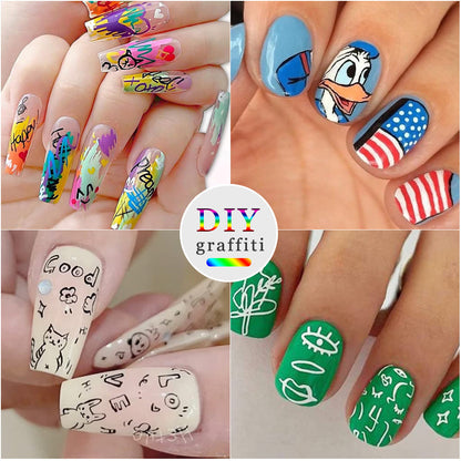 Nail Art 18 Press-On Nail Kit (Extra Styles)