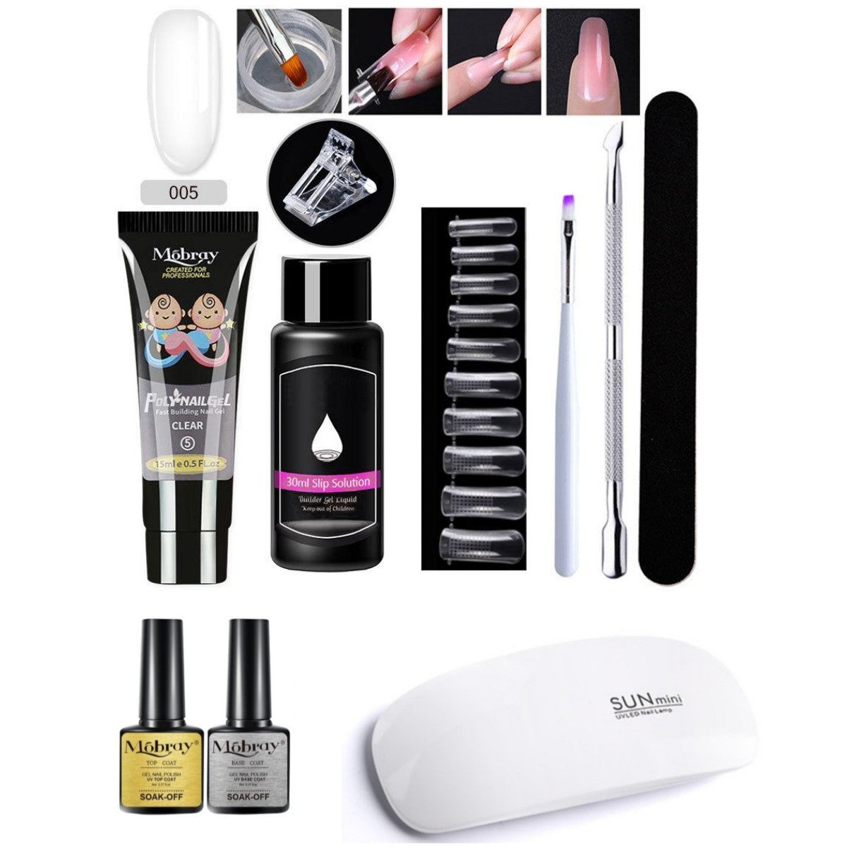 Nail Art Crystal & Extender Kit (7 pcs)