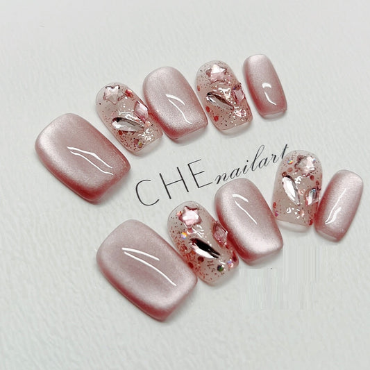 Neon Cat-Eye Press-On Nail Kit