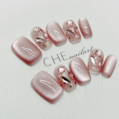 Neon Cat-Eye Press-On Nail Kit