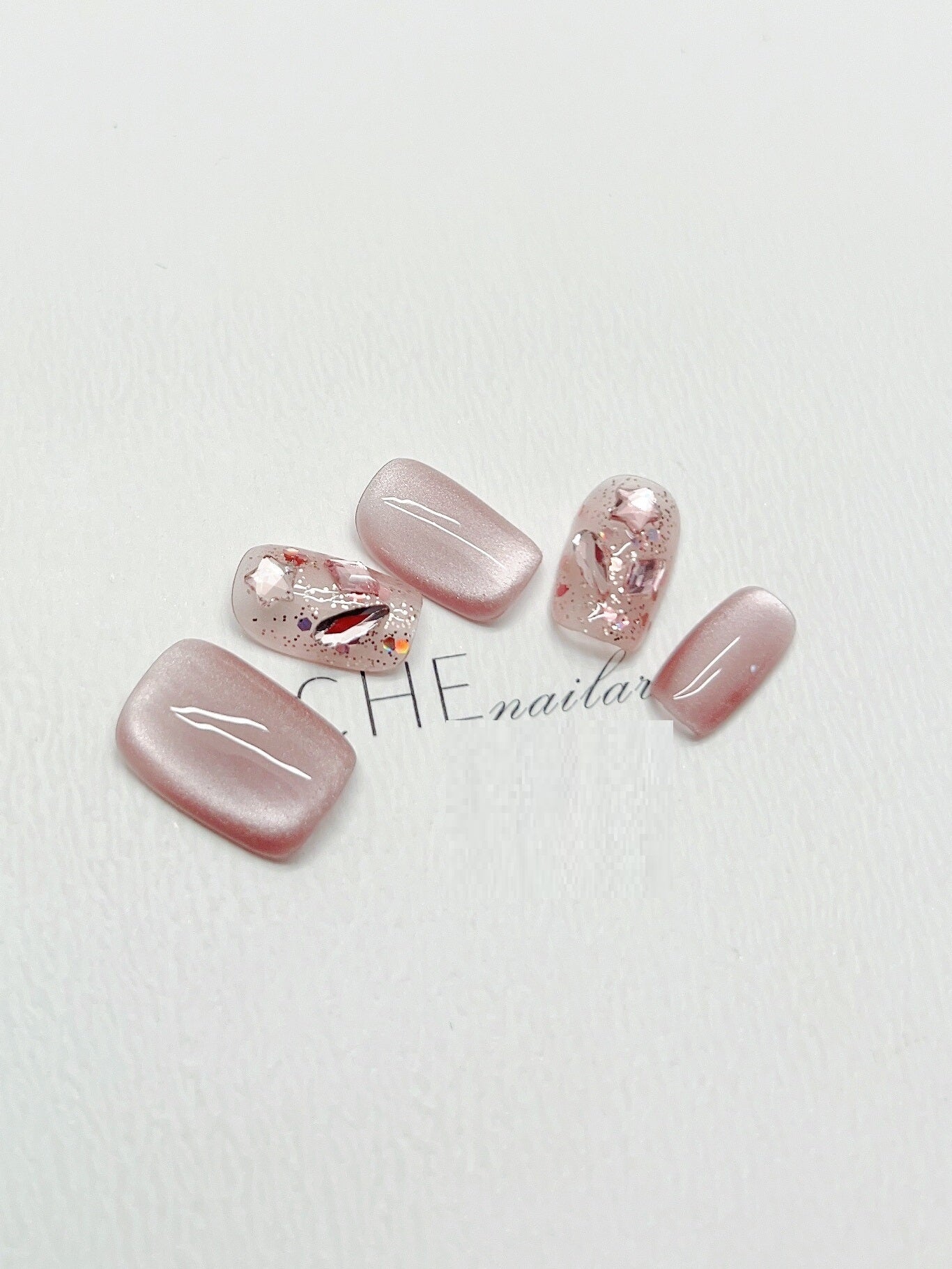 Neon Cat-Eye Press-On Nail Kit