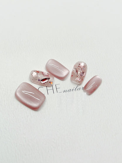 Neon Cat-Eye Press-On Nail Kit