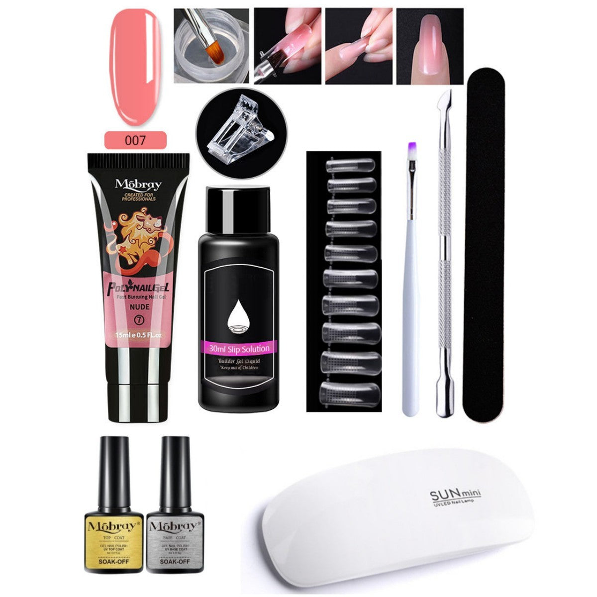 Nail Art Crystal & Extender Kit (7 pcs)